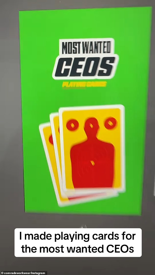 He called the deck the 'Most Wanted CEOs' deck and, he said, it should be available for pre-order on Sunday night.