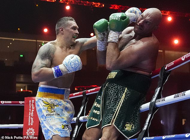 Usyk emerged victorious when the pair met for the first time inside the ring in a 12-round clash in May.