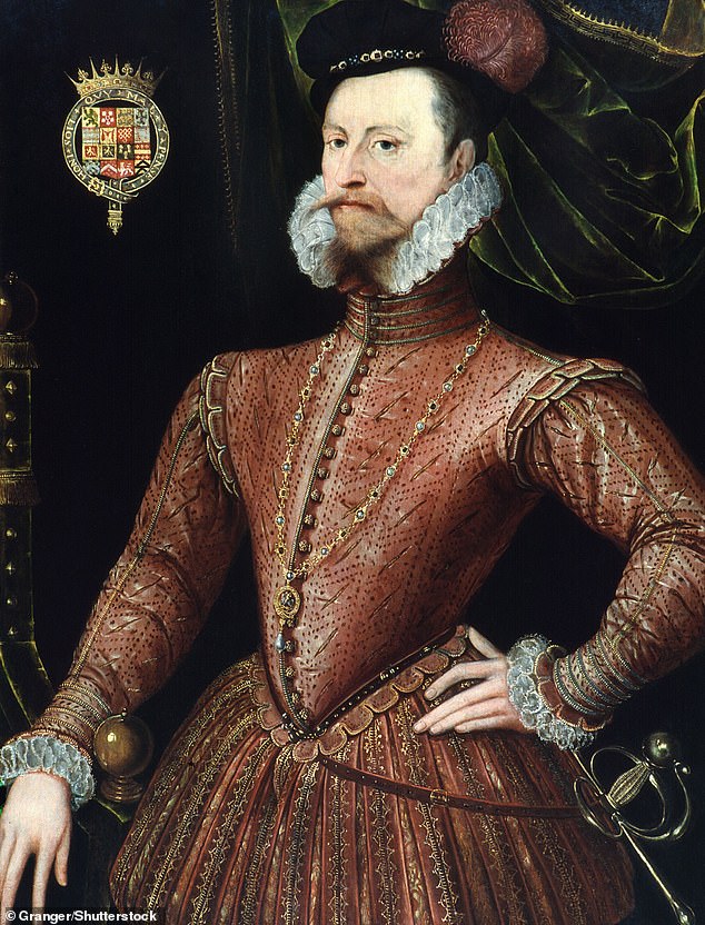 At the chance meeting, Elizabeth met Robert Dudley, an English statesman who was the first Earl of Leicester (pictured).