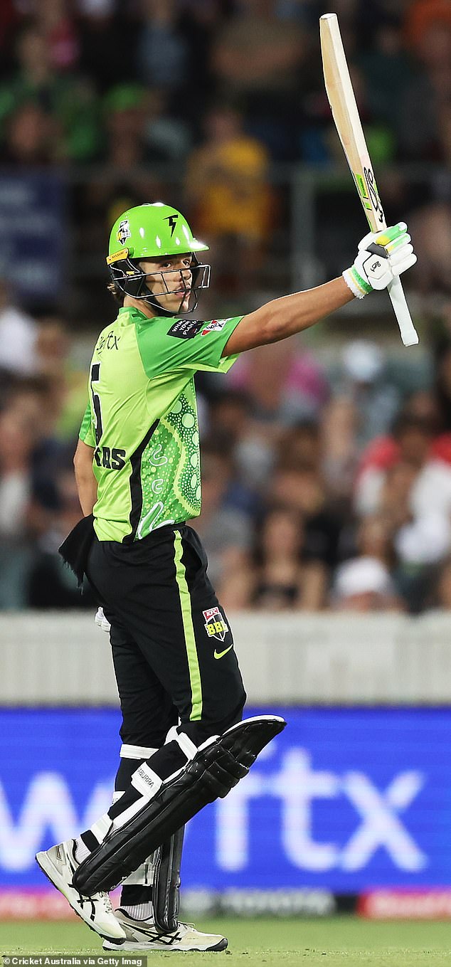 Konstas, 19, thrilled the crowd with a quick-fire half-century for the Sydney Thunder in their BBL clash against Adelaide on December 17 in Canberra.