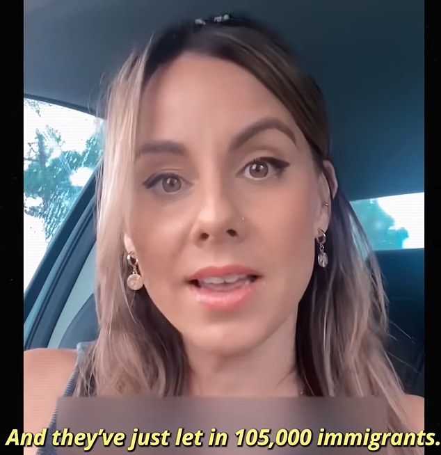 In the video, a woman complained about skyrocketing immigration as Australia battled a housing crisis.