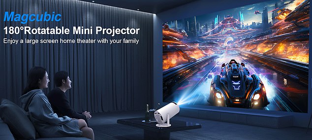 Compact enough to store in a bag for traveling and camping, the $119.99 home theater projector is ideal for movie night indoors or even in the garden.