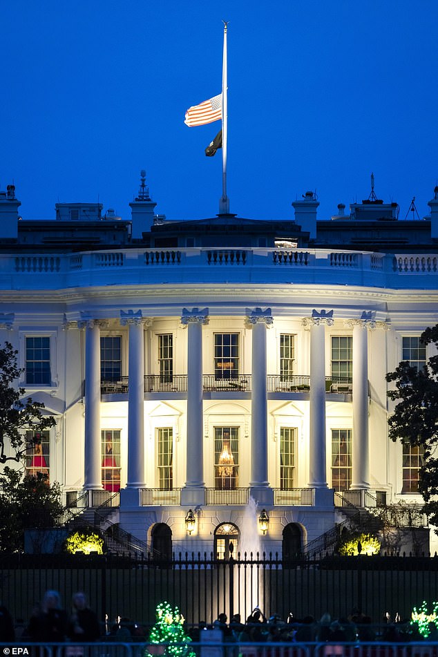 The sitting president will also order all flags to be flown at half-mast for 30 days, meaning they will fly low at Donald Trump's inauguration in mid-January.