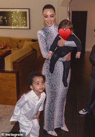 The businesswoman and reality star, 44, shared snaps from the Kardashians' annual Christmas Eve party.