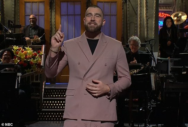 Kelce fulfilled his life's ambition when he appeared as a guest host for SNL in March 2023.