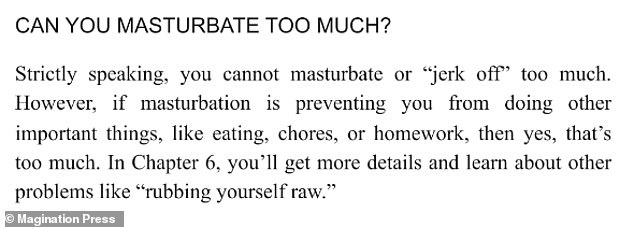 The author said it is not possible to masturbate too much in the FAQ section of 'Dating and Sex'