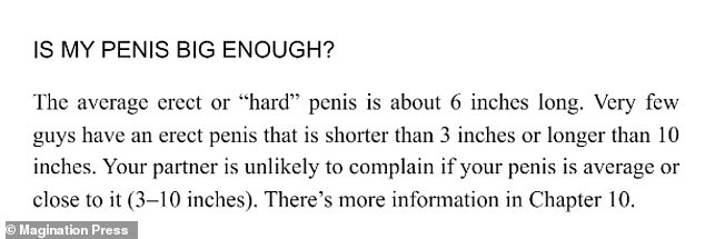 In the Frequently Asked Questions section of 'Dating and Sex', the author discusses the length of the average erect penis