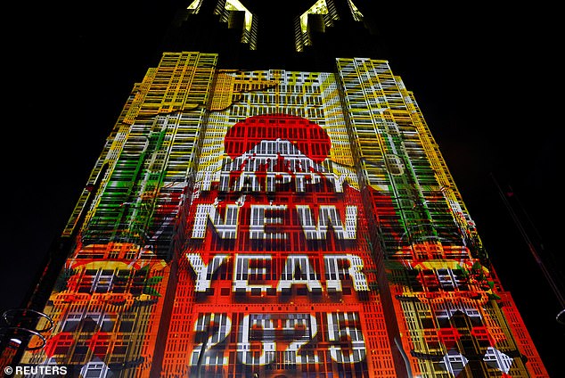 TOKYO: Projections illuminate the Tokyo Metropolitan Government Building to ring in the new year