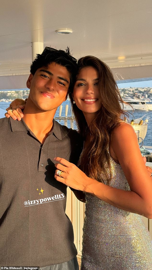 Another sweet photo showed Pia posing with Isaiah, who looked very happy to be partying with mom in Sydney.