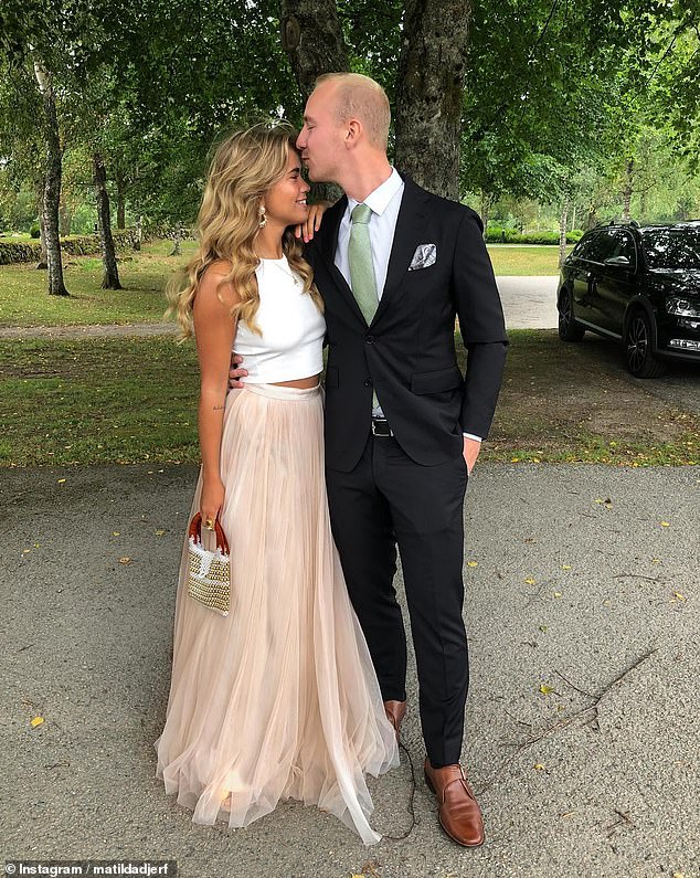 The influencer, 27, from Boras, Sweden, founded clothing company Djerf Avenue, which made $35 million in revenue last year, with her long-term boyfriend Rasmus Johansson (pictured) in 2019.