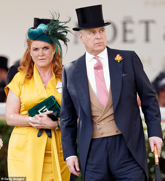 Pictured: Sarah Ferguson, Duchess of York and Prince Andrew, Duke of York attend day four of Royal Ascot at Ascot Racecourse on June 21, 2019 in Ascot, England.