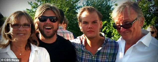 In the photo: Avicii with his parents Klas and Anki and his older brother Anton Korberg, whom Anki welcomed with a previous partner.