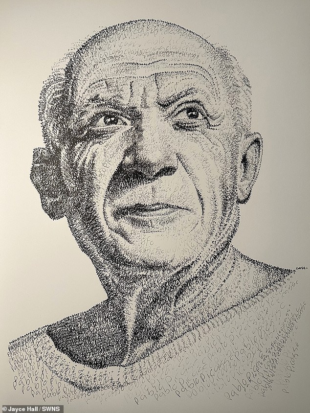 Pictured: An artistic portrait of Pablo Picasso by Jayce Hall.