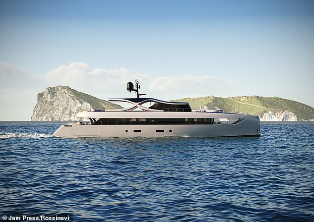 Rossinavi says the 43-metre-long superyacht, called Solsea, will use its artificial intelligence to make its trips greener and more comfortable.