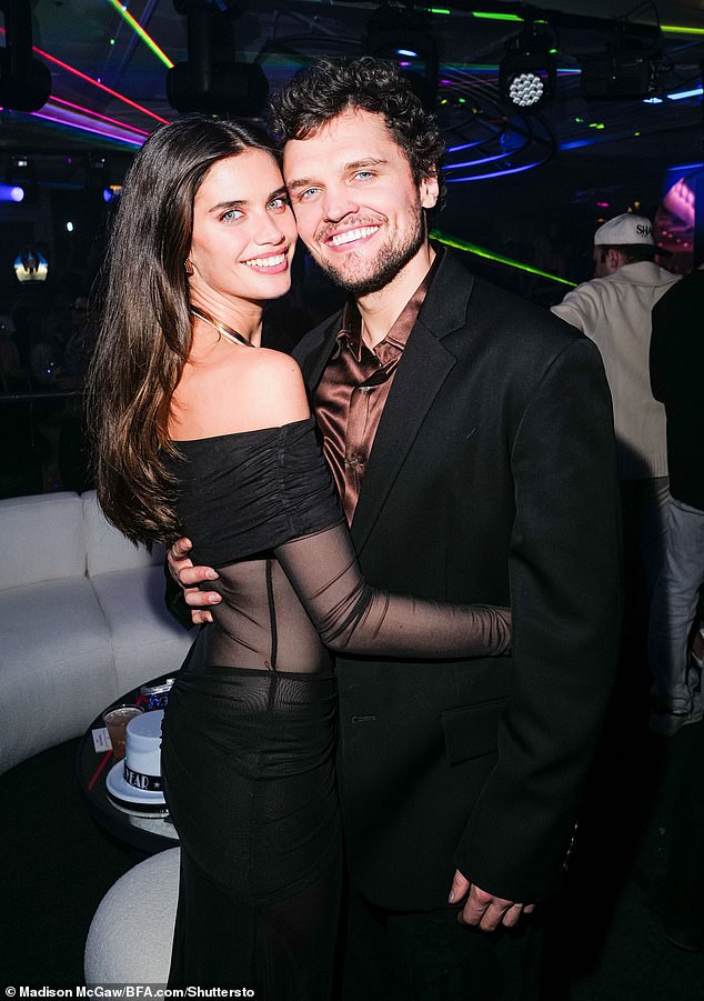 Nicholson looked dapper in a black suit and chocolate brown silk button-down shirt at A New Year's Eve Futuristic Cosmic Voyage with DJ David Guetta at the Snow Lodge in the posh Colorado ski town.