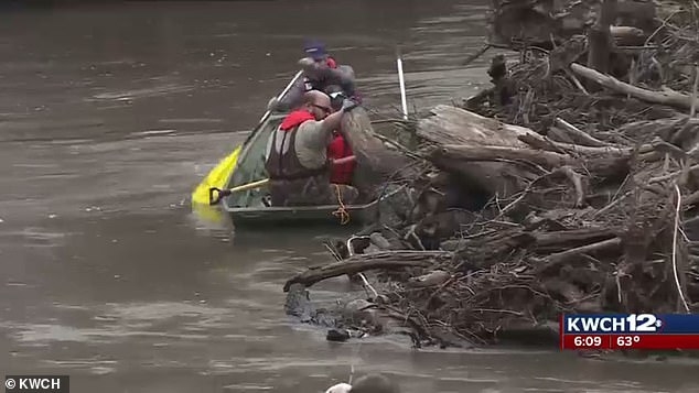 A drunken Johnson, with his little girl on his lap, drove his truck into the Walnut River while fleeing from police