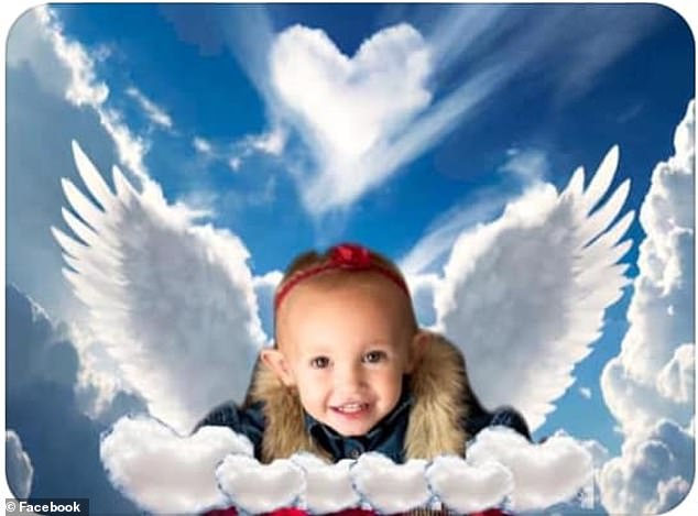 Jones posted a beautiful photo of her daughter Addison Joe, smiling with angel wings