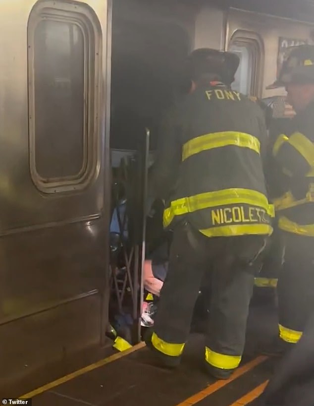 Additional video captured the moments when nearly a dozen firefighters rescued Lynskey from under the train