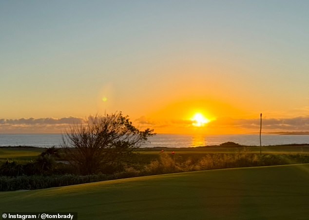 Another image was another part of the field that offered a stunning view of the ocean and the sun setting on the horizon.