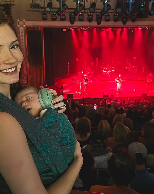 Bianca has previously shared photos of the baby, including this photo of Luke performing at Nashville's famed Ryman Auditorium