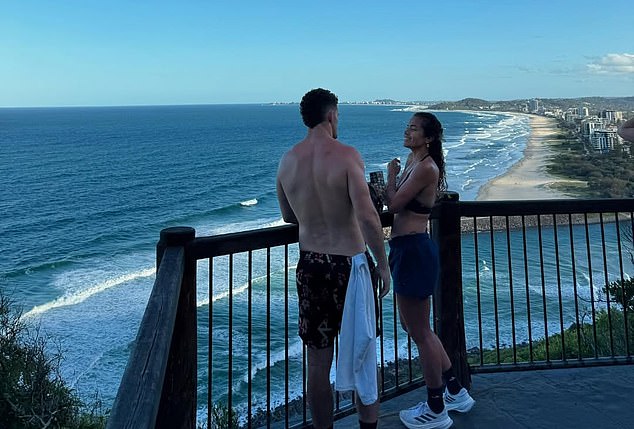 The sporting couple also took a trip to Burleigh Heads in December as they both had a break from their hectic schedules.