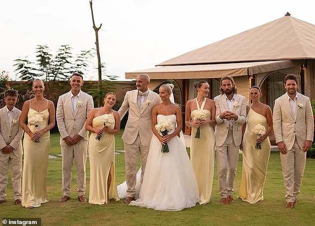 Sam shared a gallery of gorgeous photos on social media that captured the most touching moments of their special day.