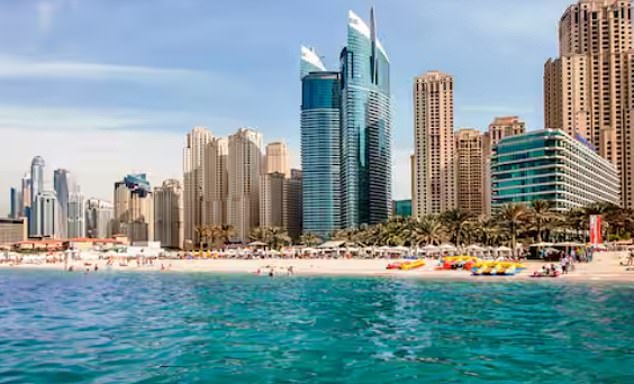 According to his own account, construction apprentice Marcus arrived in Dubai on August 26 with his family on vacation (Pictured: Hilton Dubai Palm Jumeirah)