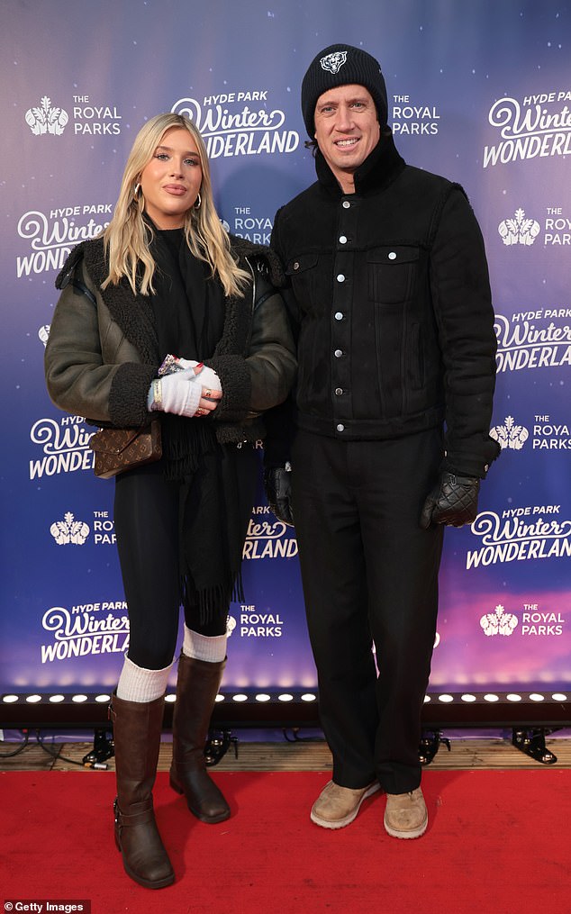 Since turning 18, Phoebe has begun to appear in the public eye, making her red carpet debut alongside her father at the John Wick Chapter 4 premiere last March (pictured with dad Vernon in Winter Wonderland) .