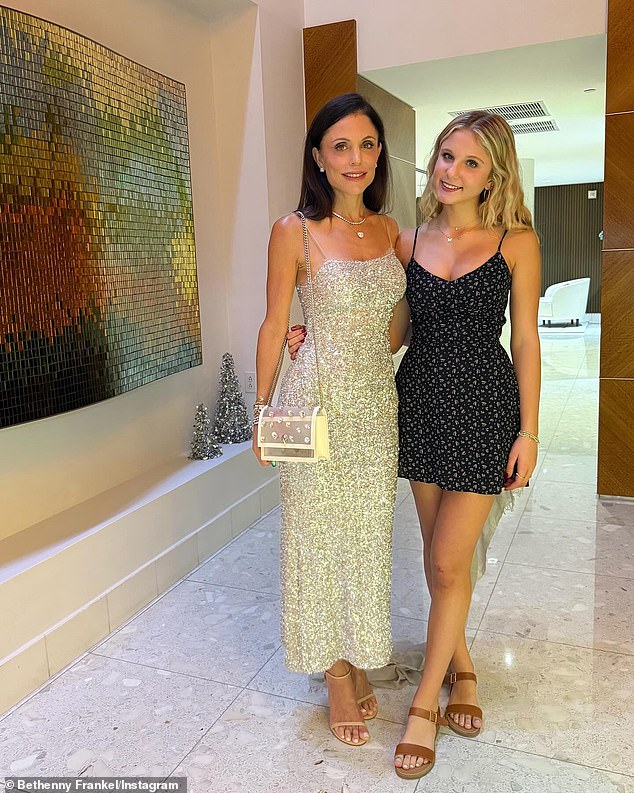 But Bethenny spends most of her time with her 14-year-old daughter Bryn Casey Hoppy (right, pictured last Saturday) from her three-year marriage to Jason Hoppy, which ended in 2021.