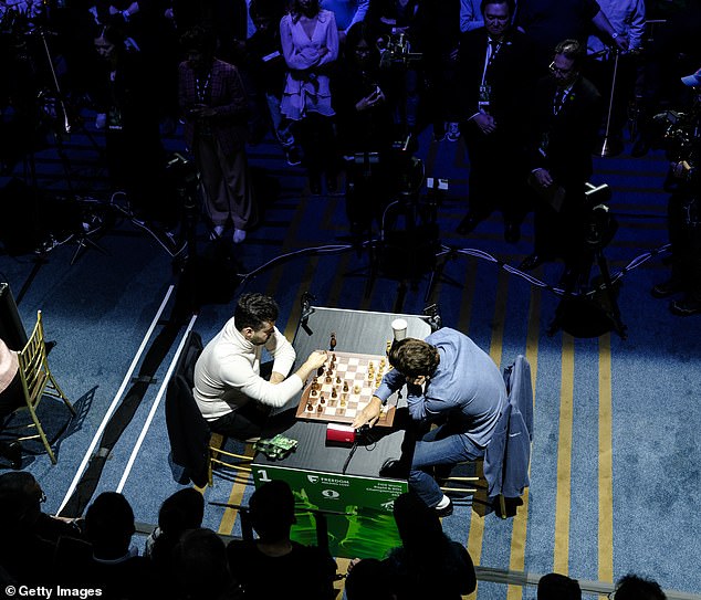 In the blitz format, chess players have three minutes plus two seconds per move added to the clock to complete a game.