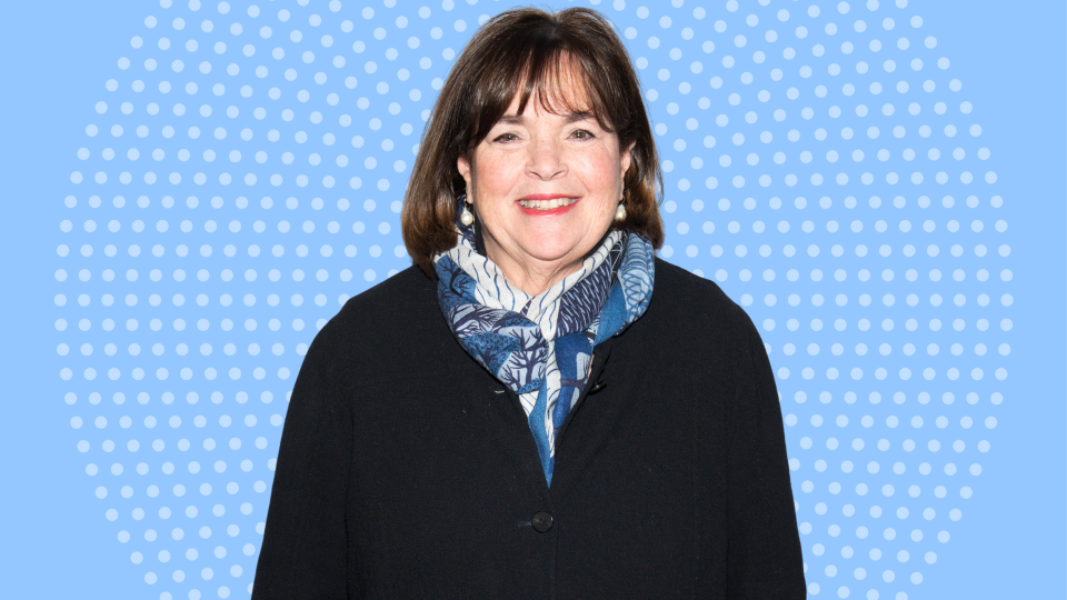 Ina Garten with a scarf and a black top