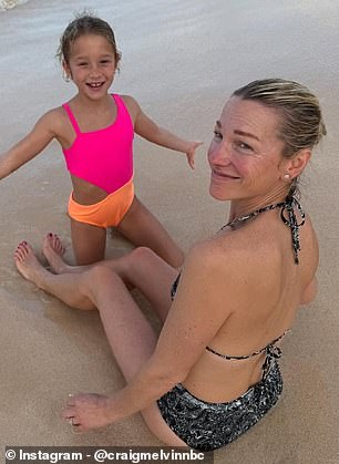 Craig shared sweet Christmas photos of his children frolicking on the beach.