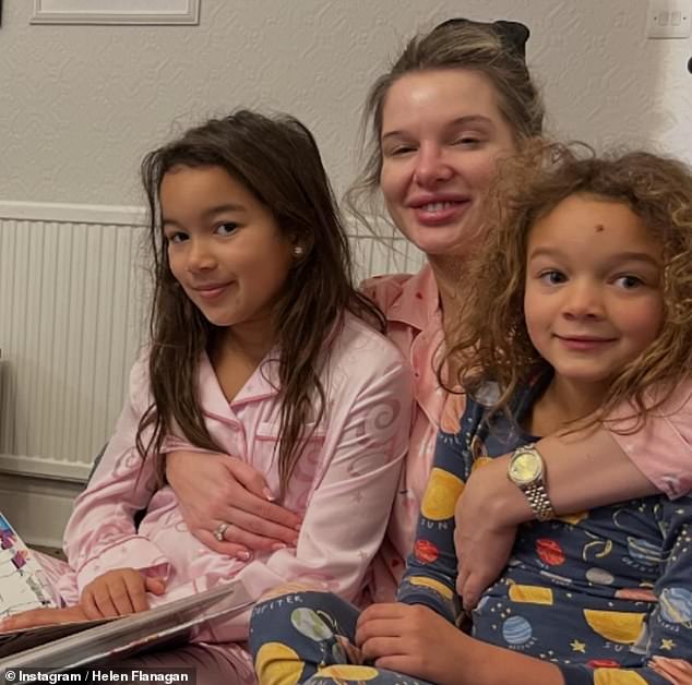 In a second post, the former Coronation Street star shared a snap of how she spent Christmas this year and said she is in a much better place than she was 12 months earlier.