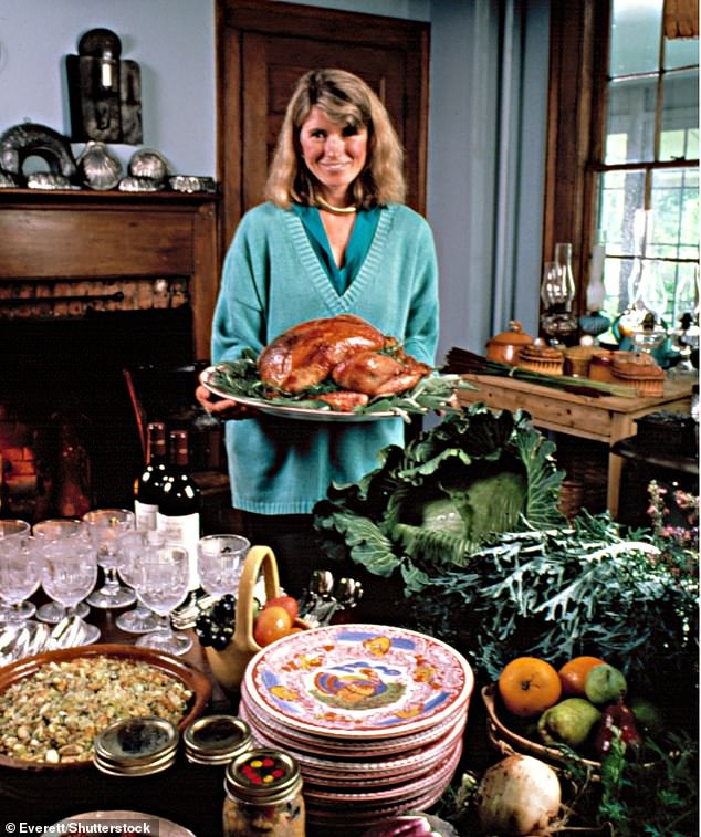 Martha Stewart pictured in her show Holiday Entertaining in 1986