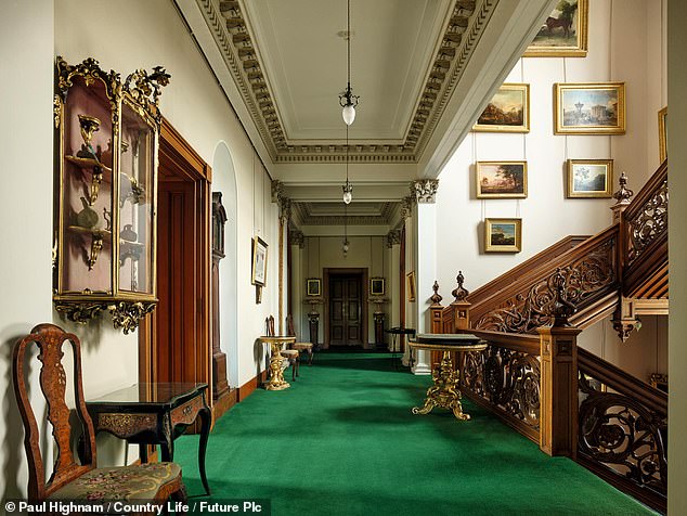 The interiors of the castle have an old charm with many period features and antique furniture.