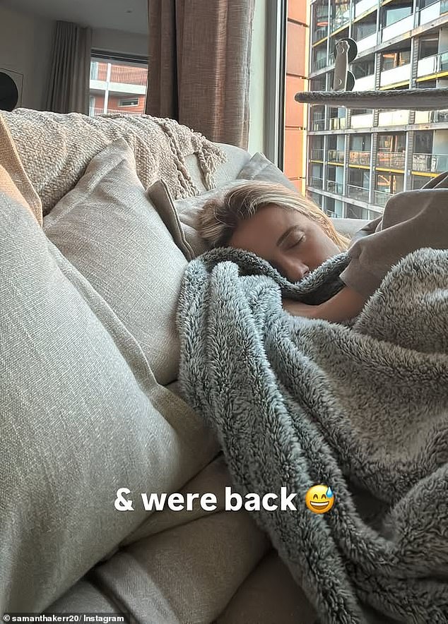 Kerr and Mewis announced earlier this year that they are expecting a baby (the American soccer star is pictured in the couple's apartment)