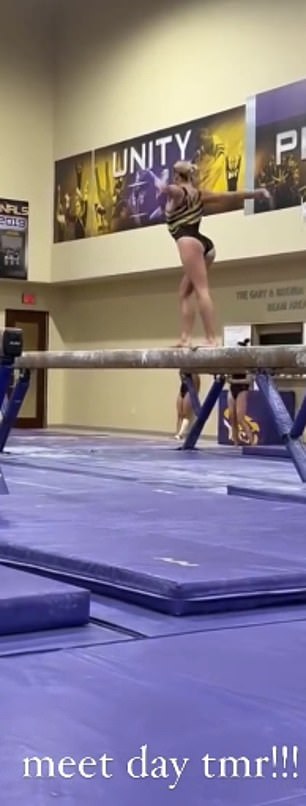 Olivia Dunne on the balance beam