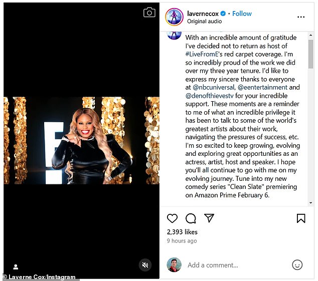 The actress, 52, made the announcement Thursday through a lengthy statement on Instagram, where she explained the reason for her shocking departure.