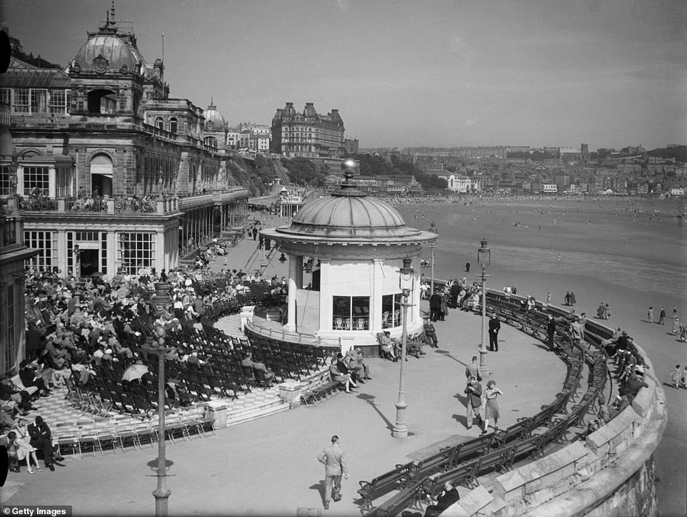 This image shows the Spa's bandstand in 1945. The Spa complex has been modified several times over the years, but the DNA of its architecture dates back to the 1880s.