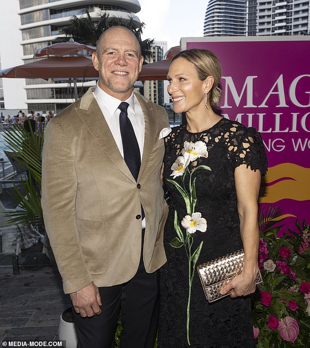 The former rugby player and his glamorous wife cut elegant figures as they attended the Magic Millions event on the Gold Coast in Queensland.