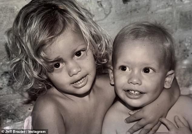 Last month, Jeff posted a sweet snap of his children as toddlers, in the black and white photo EastEnders star Bobby put his arm around his little brother Freddy.