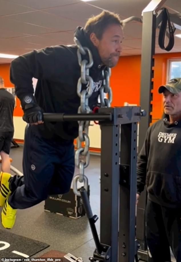 Stephen worked with bodybuilder Rob Thurston to strengthen his physique, performing long-lasting exercises that included push-ups with heavy weights chained to him in a bid to strengthen his muscles.