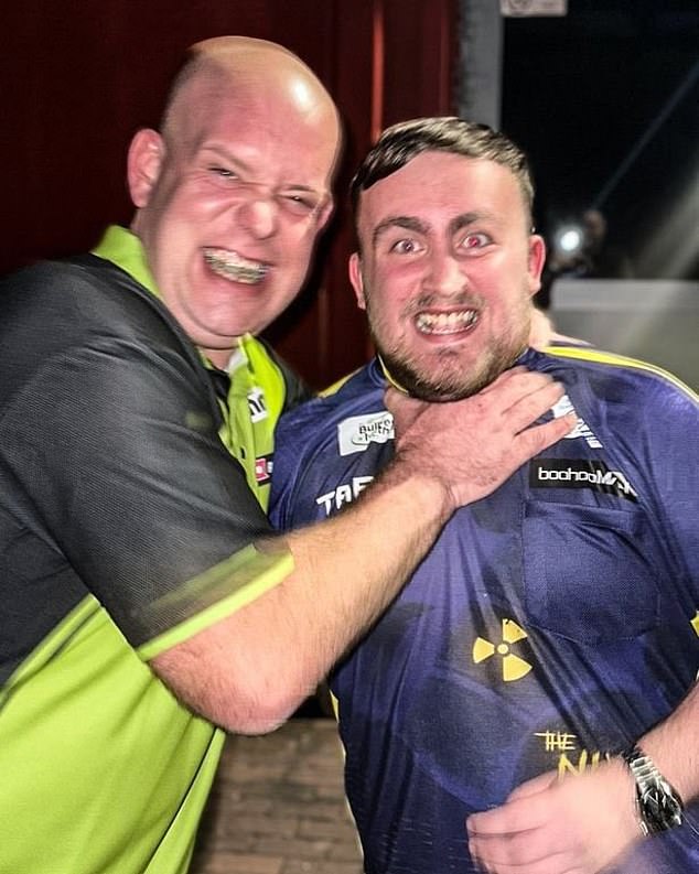 Van Gerwen will face young rival Luke Littler in the final at Alexandra Palace on Friday night.