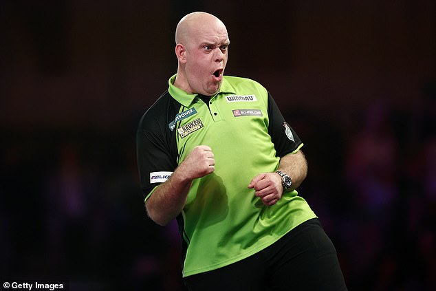 Van Gerwen looked imperious against Callan Rydz and Chris Dobey on his way to the final