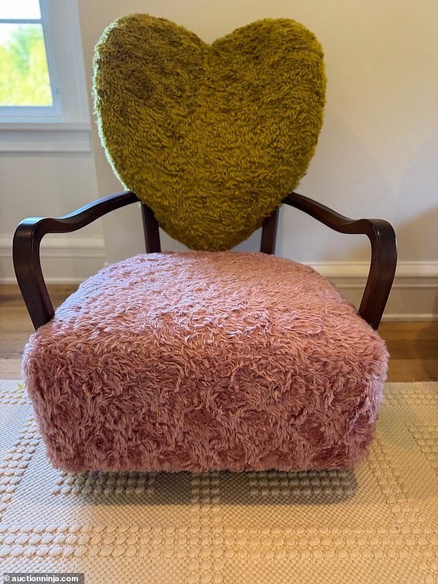 So far, two contemporary uni-mohair armchairs from Merve Kahraman, with heart-shaped backs, are worth a decent price, one for $410 and the other for $310