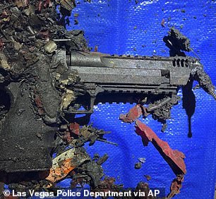 This shows a weapon found in a Tesla Cybertruck that was involved in an explosion outside the Trump Hotel in Las Vegas