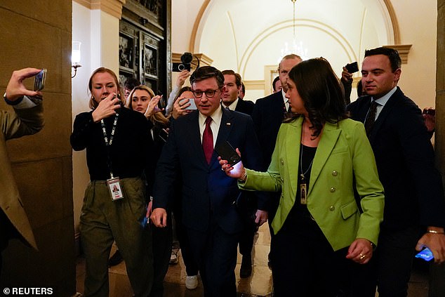 Before the election, reporters approach Johnson to ask whether he has enough support to be re-elected