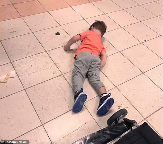 Some children were forced to sleep on the floor, with no help from the airport or airline