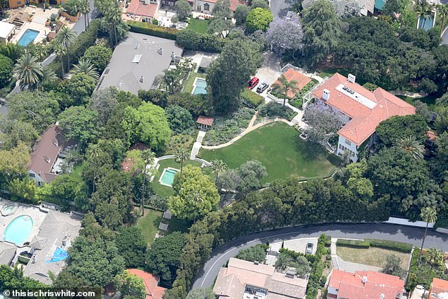 Brad loaned Angelina $8 million to buy the Cecil B Demille estate in Loz Feliz, California (seen here) in 2017. The house was purchased for $25 million.