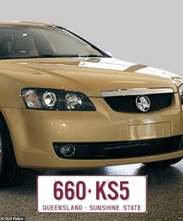 The 12-year-old boy is allowed to travel in a gold 2008 Holden Commodore sedan (pictured) with QLD registration 660KS5 to the Ipswich area.